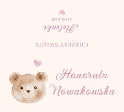 Winietki na chrzest Mili - wzór 3