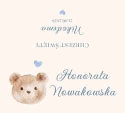 Winietki na chrzest Mili - wzór 4