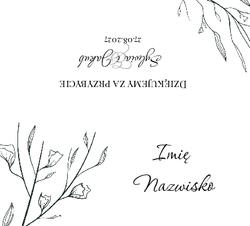 Winietki na stół Bella - wzór 6
