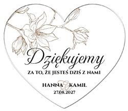 Magnesy z podziękowaniem Bella - wzór 1