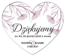 Magnesy z podziękowaniem Bella - wzór 3