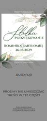 Czekoladki z podziękowaniem Eukaliptus - wzór 4