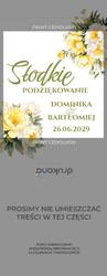 Czekoladki z podziękowaniem Kwiaty - wzór 3