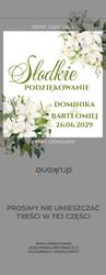 Czekoladki z podziękowaniem Kwiaty - wzór 8