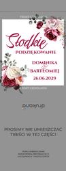 Czekoladki z podziękowaniem Kwiaty - wzór 14
