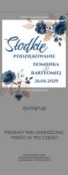 Czekoladki z podziękowaniem Kwiaty - wzór 16