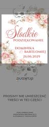 Czekoladki z podziękowaniem Kwiaty - wzór 17