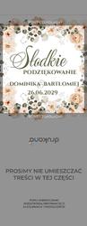 Czekoladki z podziękowaniem Kwiaty - wzór 19