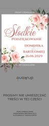 Czekoladki z podziękowaniem Kwiaty - wzór 20