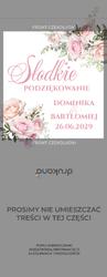 Czekoladki z podziękowaniem Kwiaty - wzór 22