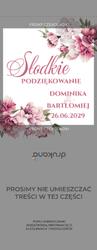 Czekoladki z podziękowaniem Kwiaty - wzór 23