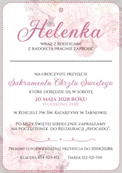 Zaproszenia Floris - wzór 1