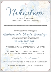 Zaproszenia Floris - wzór 2