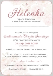 Zaproszenia Floris - wzór 3