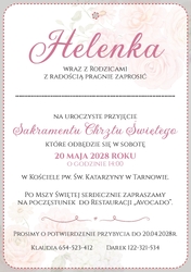 Zaproszenia Floris - wzór 4