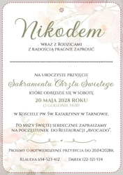 Zaproszenia Floris - wzór 5