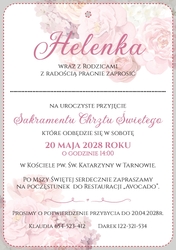 Zaproszenia Floris - wzór 1