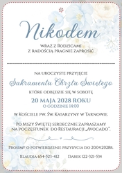 Zaproszenia Floris - wzór 2
