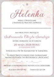 Zaproszenia Floris - wzór 3