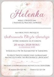 Zaproszenia Floris - wzór 4
