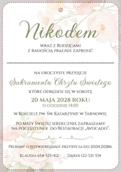 Zaproszenia Floris - wzór 5