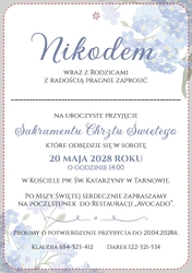 Zaproszenia Floris - wzór 6