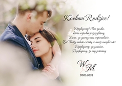 Podziękowania dla Rodziców - wzór 4