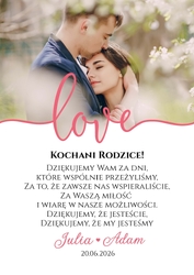Podziękowania dla Rodziców - wzór 1