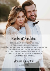 Podziękowania dla Rodziców - wzór 3