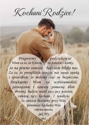 Podziękowania dla Rodziców - wzór 5