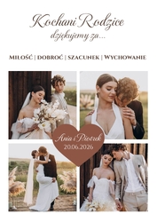 Podziękowania dla Rodziców - wzór 1