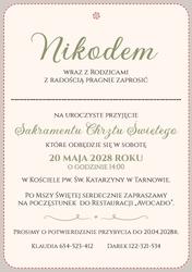Zaproszenia Floris2 - wzór 4