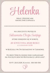 Zaproszenia Anielka - wzór 2