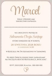 Zaproszenia Anielka - wzór 3