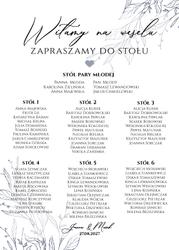 Tablica z usadzeniem gości Bella - wzór 2