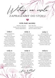 Tablica z usadzeniem gości Bella - wzór 3