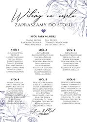 Tablica z usadzeniem gości Bella - wzór 4