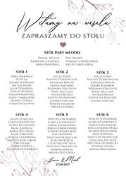 Tablica z usadzeniem gości Bella - wzór 5