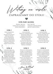 Tablica z usadzeniem gości Bella - wzór 6