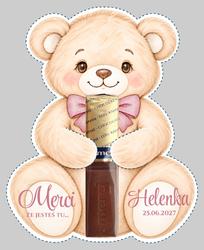 Podziękowania Merci Chrzest Miś - wzór 2
