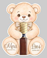 Podziękowania Merci Chrzest Miś - wzór 4