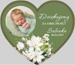 Magnesy z podziękowaniem Chrzest Bessie - wzór 1