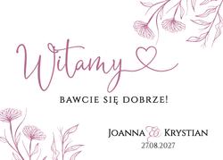 Tablica powitalna Bella - wzór 3