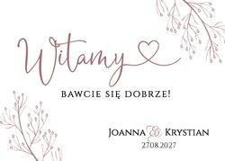 Tablica powitalna Bella - wzór 5