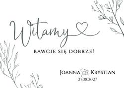 Tablica powitalna Bella - wzór 6