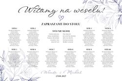 Tablica z usadzeniem gości Bella - wzór 4