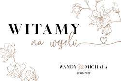 Tablica z usadzeniem gości Bella - wzór 1