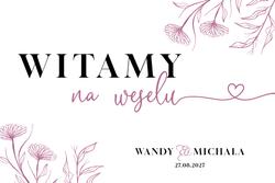 Tablica z usadzeniem gości Bella - wzór 3