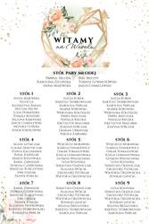 Tablica z usadzeniem gości 90x60 Ariana2 - wzór 3