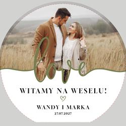 Okrągła tablica powitalna - wzór 4